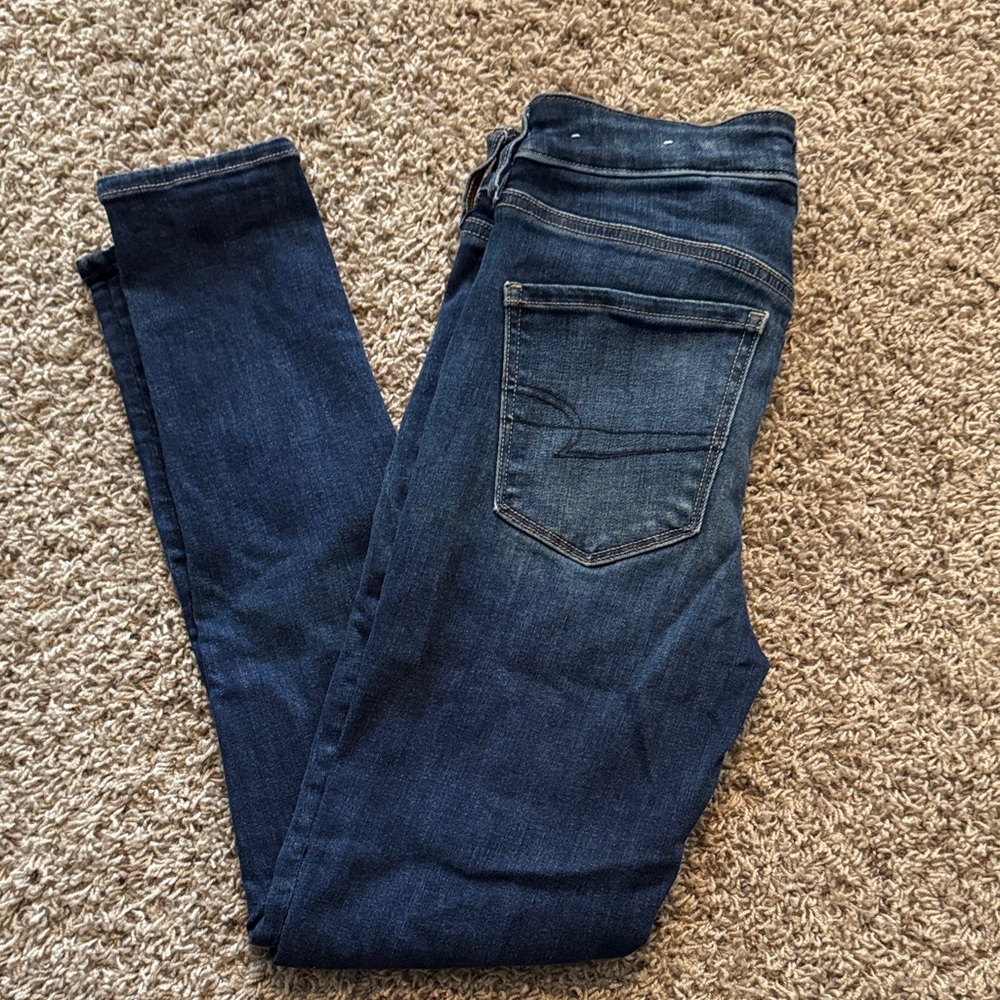 American Eagle Outfitters Dark Blue Hi-Rise Jegging Jeans